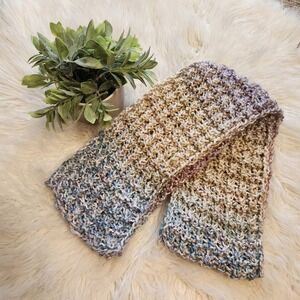 Handmade Loom Knit Colorful Scarf